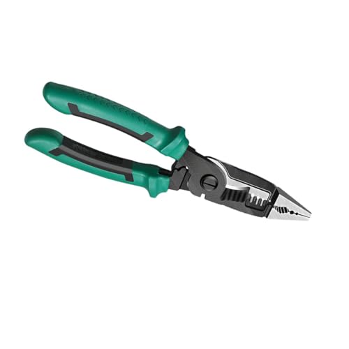 Image of 6-in-1 Wire Stripper Electrician Scissors Linesman Plier Crimping Plier Cable Cutter Multifunctional Electrician Pliers for Crimping Cutting Stripping Shearing Clamping
