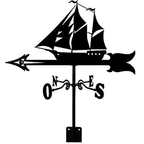 DITUDO Veletas de Viento para Tejado,Veletas de Viento para Jardin,Retro Metal Weathervanes,para jardín,Patio,decoración,indicador de dirección del Viento,Herramienta de medición Profesional