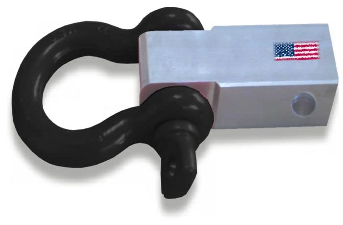 The Big One! MEGA Shackle Bracket with 1 inch Black MEGA D-Shackle (Off-Road Recovery)