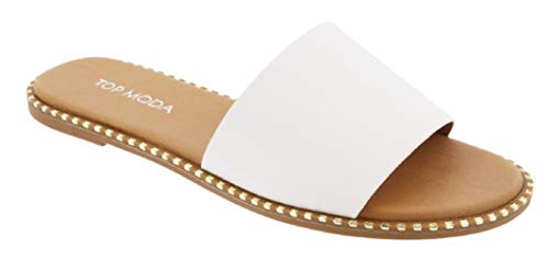 TOP Moda Women Open Toe Flat Fashion Sandals