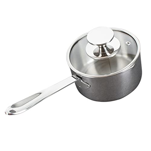 IMIKEYA Olla De Calentamiento De Inoxidable Con Mango Para Cocción De Sopa y Resistente y Duradera Uso Cocina Inducción