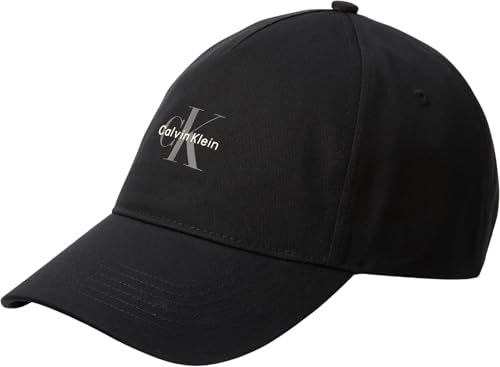 Calvin Klein Casquette Homme Mono Logo Panel en Coton, Noir (Black), Taille Unique