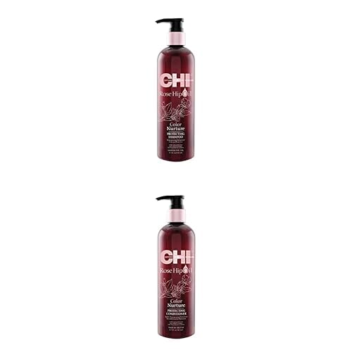 Bundle of CHI Rosehip Oil Protecting Shampoo, Gently Cleanses Color-Treated Hair & Helps Retain Color, 11.5 Oz & CHI Rosehip Oil Protecting Conditioner, 11.5 Oz