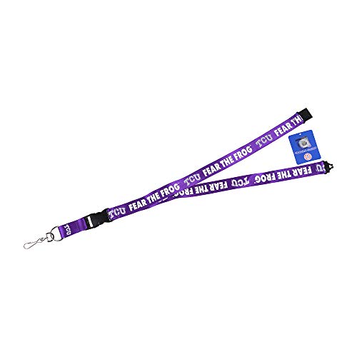 NCAA TCU Horned Frogs Unisex Tagline Lanyard Fear The Frog Lanyard, Team Colors, One Size,