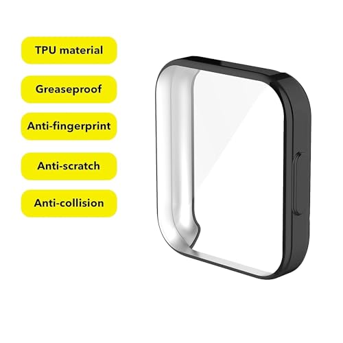 Image of Removable Screen Protector Watch Case Cover Compatible with Amazfit | Realme | Redmi Anti Scratch 360 Full Bumper Cover Shockproof Cases for Men and Women (Redmi Watch 2 Lite (Black))