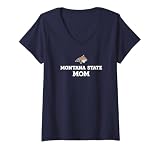 Womens Montana State University Bobcats Mom V-Neck T-Shirt