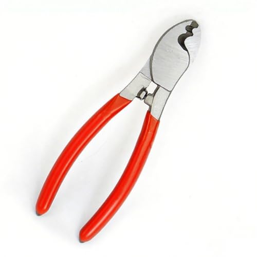 Cable Cutter Tool 6 Inch Wire Cutters Heavy Duty Large High Leverage Cutter Tool Electricians Tools with Anti-Slip Handle for Aluminum Copper Wire Communications Electric Cables Cutting and Stripping