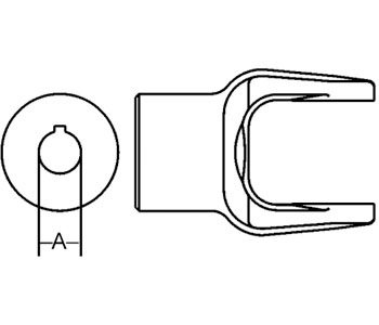 Implement Yoke Round Bore 1 3/8