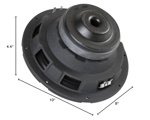 Image of Polk Audio DB1042 DVC - DB+ Series 10 inch Shallow Subwoofer for Marine /Car Sound System, 28Hz-200Hz Frequency Response, Dual 4-Ohm Voice Coils & Polypropylene Woofer Cone