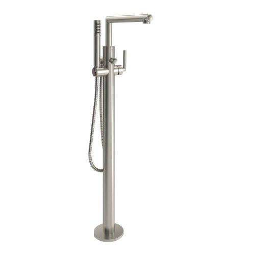 Moen S93005BN Arris One-Handle Modern Freestanding Floor Mount Tub Filler with Handshower, Brushed Nickel