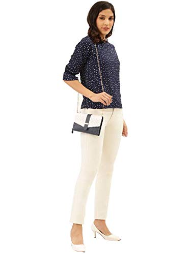 Image of Style Quotient Women Abstract Printed Polyester Smart Casual Top