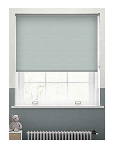 Aprica Blackout Made to Measure Roller Blinds - Easy Fit Roller Blinds for Windows and Doors - Thermal Blinds Fabric with Child Safety Pull Cords (Light Grey, Width 60cm - Drop 160cm)