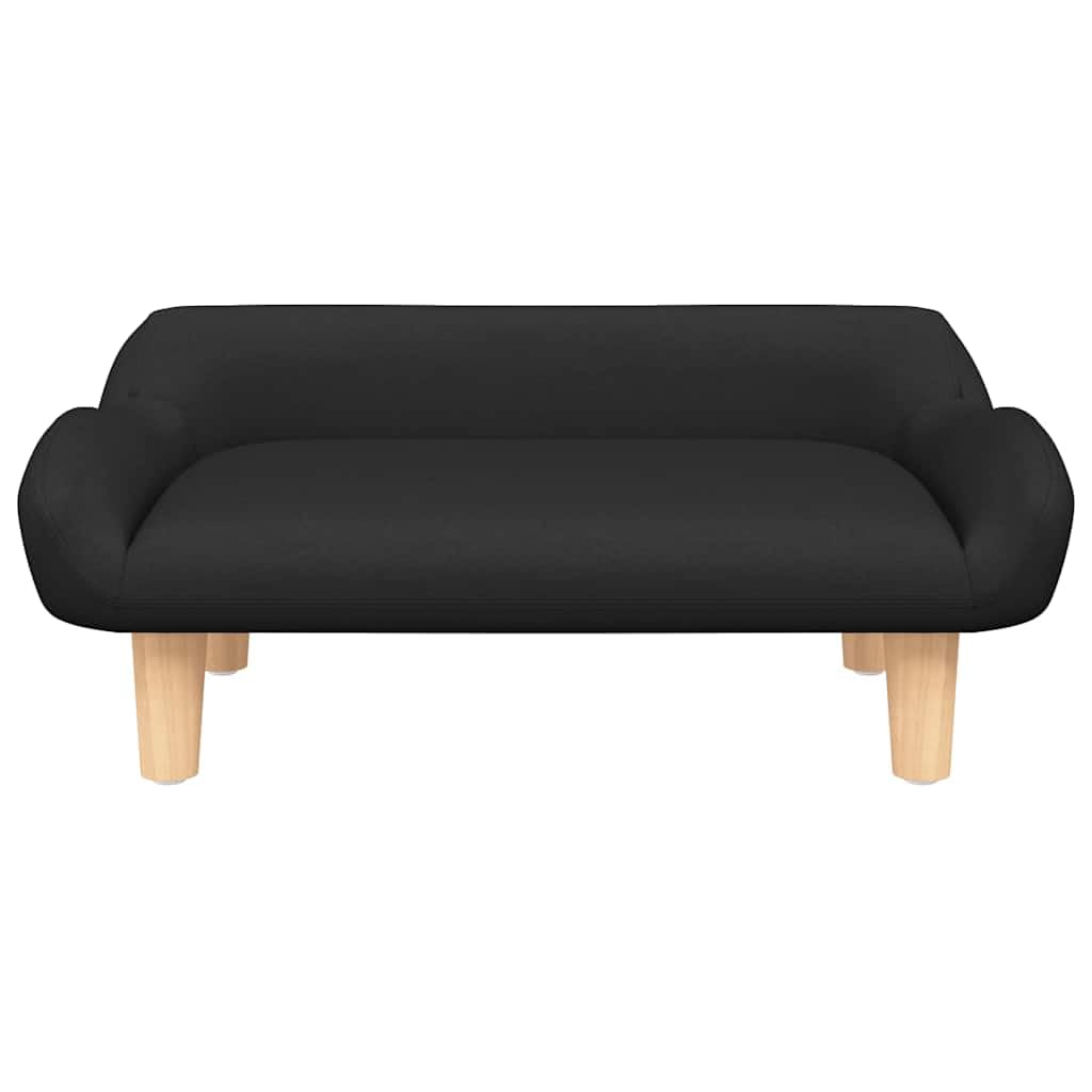 vidaXL Divano per Bambini Nero 70x40x24 cm in Tessuto, Mini Divano, Sofa per Bambini, Poltrona per Divano per Bambini, Divano per Sala Giochi