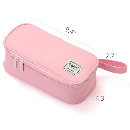 Image of SPACEMATE Pencil Case Pouch Box Bag School Supplies Girls Boys Kids, Cute Preppy Stuff Large Big Capacity Aesthetic Pen Organizer, Back to College Stationary, Light Pink, Standard Stlye, 1800ml