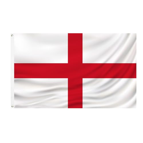 England Flag 3x5-English St Georges Cross Flag Polyester outdoor indoor Canvas Header and Double Stitched with two Brass Grommets