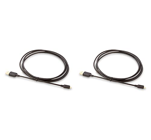 Amazon Basics 2-Pack USB-A to Micro USB Cable, Android Charger, 480Mbps Transfer Speed, Gold-Plated Connectors, USB 2.0, 6 Foot, Black view 4