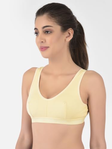 Image of Softline Women's 100% Cotton Wired Non-Padded Molded Sports Bra Combo | High-Support & Breathable Activewear | Soft & Durable for Workouts & Everyday Wear (Pack of 2)
