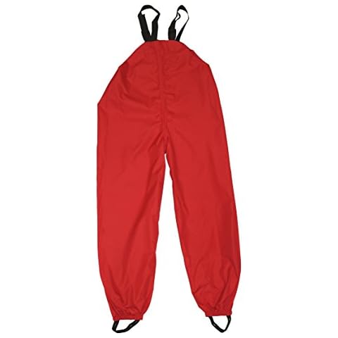 Suse's Kinder Rain Bib for Kids, Rain Pants in 6 Sizes for Toddlers up Through Age 8 (80 (Ages 1-2), red) Cover
