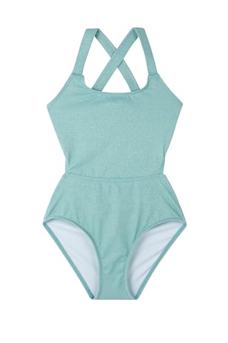 Image of Gottex Kids Sparkles Cut Out Cross Strap One Piece Swimsuit Chlorine Fade Resistant and Built-in UPF UV 50+ Protection