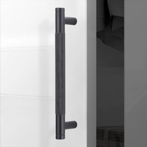 10 Pack 5 inch(128mm) Matte Black Kitchen Cabinet Handles Knurled Cabinet Pulls Black Drawer Pulls Kitchen Hardware - Image 4