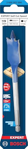 Expert Self Cut Speed Spade Bit, 19mm x 152mm, HEX Shank, 1 Pc