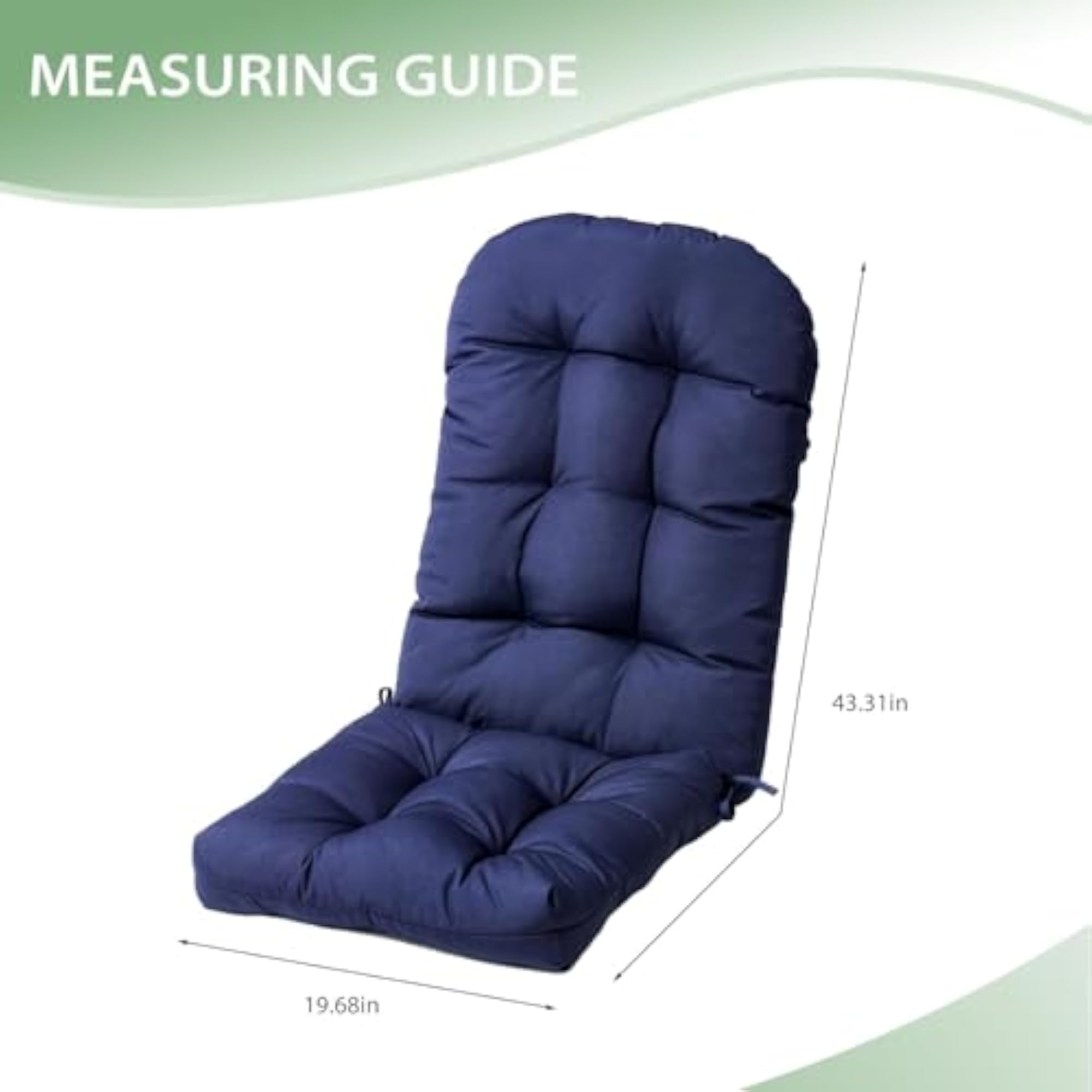 Waterproof Outdoor High Back Chair Cushion