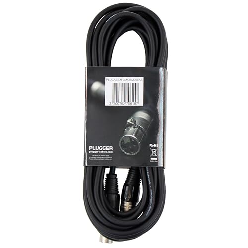 Plugger 6 m XLR Kabel Noir, 3-polig, Audio, Mikrophon, Lautsprecher, Verstärker, Mischpult