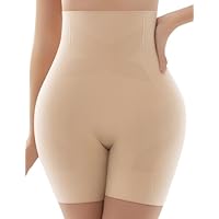 KLVEE Shapewear for Women Tummy Control, High Waisted Body Shaper Shorts Butt Lifting Panties Thigh Slimmer Shapewear Under Dress Nude