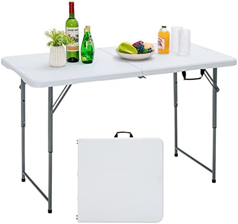 Table De Caping Pliante, 3 Hauteurs Réglables, Table De Pique-nique