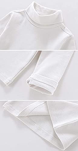 HAXICO Unisex Girls Boys Long Sleeve Crewneck T-Shirt Tee Toddler Turtleneck Cotton Basic Warm Tops Shirts 2-8 Years2