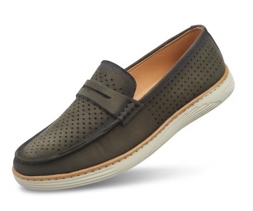 Image of Kraasa Men Denim Causal Loafers | Premium Breathable Upper | Driving Loafers | Lighweight Slip-On's | Soft Cushioned Insole | Super Flexible, Comfortable for Men
