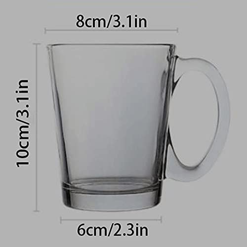 Set de 6 vasos de vidrio TOMYEUS para whisky 10 oz miniatura 2