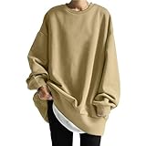 トレーナー レディース パーカー 長袖 クルーネック スウェット トップス 無地 薄手 プルオーバー 大きいサイズ ゆったり 体型カバー 重ね着風 おしゃれ 通勤 普段着 春 秋 冬