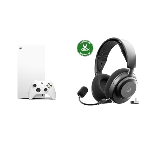 Image of SteelSeries Xbox Series X All Digital Gaming Console 1TB SSD 4K 120FPS Robot White Arctis Nova 3X Wireless Gaming Headset 40 HR Battery Black Bundle