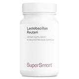 Supersmart - Lactobacillus Reuteri 5 Billion CFU per Day - Probiotic Supplement | Non-GMO & Gluten Free - 60 DR Capsules