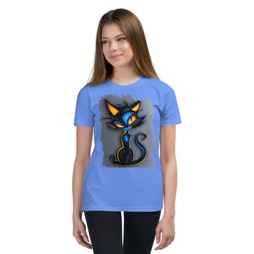 Chatte sauvage pour fille haut M bleu confortable anti-irritation