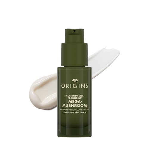 Origins Mega-Mushroom Restorative Skin Concentrate Serum | Visibly Reduces Redness & Strengthens Skin's Barrier | With Reishi Mushroom, 1 Fl Oz