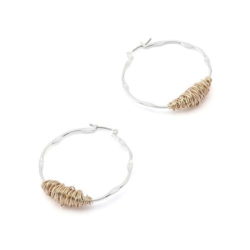 Robert Lee Morris Soho Women's Wire Wrapped Sculpted Hoop Earrings by ROBERT LEE MORRIS - Image 3