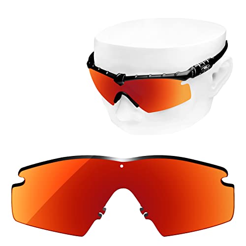 Image of OOWLIT Replacement Lenses Compatible with Oakley Si M Frame 2.0 OO9047 / Si M Frame 3.0 OO9146 Sunglass Fire Non-polarized