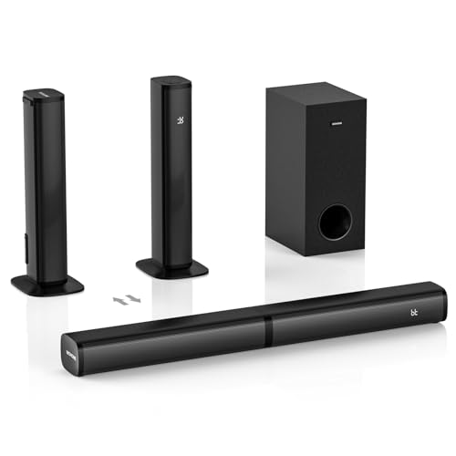 Wohome 2 in 1 Detachable Sound bar with Subwoofers, 2.1 Channel Bluetooth Sound Bar for Smart TV,...
