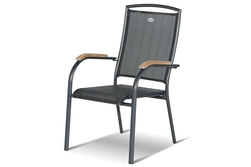 Hartman Stapelsessel Raffaelo, Gartensessel in anthrazit, Garten-Stuhl aus...