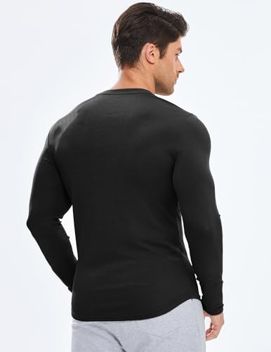 JMIERR Mens Long Sleeve Muscle T Shirts Casual Crewneck Longline Ribbed Tee Shirts for Gym Workout3