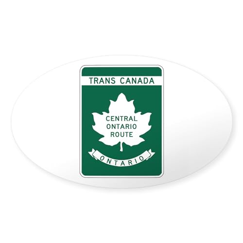 Image of CafePress Trans Canada Highway, Ontario Oval Sticker Oval Bumper Sticker, Euro Oval Car Decal