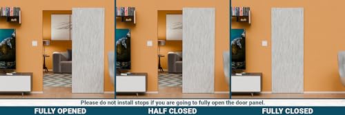 Premium Soft-Close Prime Concealed Ghost Door Hardware Kit with Hidden Supreme Magic Sliding Track Kit and Flush Pulls for 31-40 inch Doors Soft Close Heavy Duty Sliding Hardware (3 Pack)