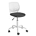 SoBuy FST64-W Chaise de Bureau Ergonomique Fauteuil Pivotant Chaise pour Ordinateur Hauteur Réglable (Blanc)