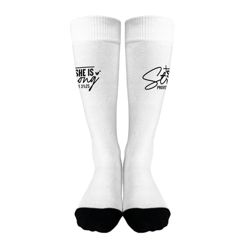 she is strong half calf sock for daughter3