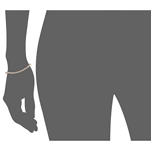 Rose Gold-Plated Silver Morganite Oval Tennis Bangle Bracelet, 7.25"2