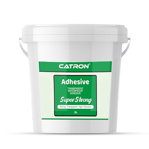 Catron 2L/2Kg Transparent Waterproof Glue with Brush for Crack Seal, Roof Water Leakage Solution, Indoor and Outdoor Epoxy Resin Adhesive SuperStrong Sealant | for Bathroom, Walls, Tiles and Pipes