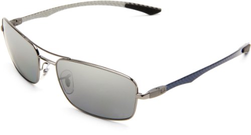 Ray-Ban RB8309 - GUNMETAL Frame POLAR GRAY MIRROR SILVER GRAD. Lenses 59mm Polarized