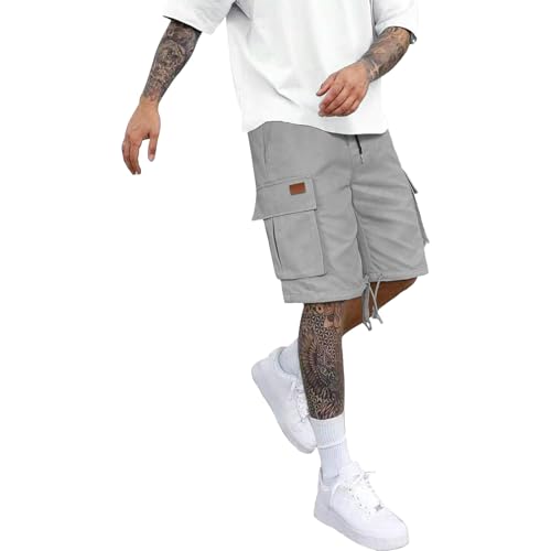 Pantalones Cortos Hombre Cargo Casual Verano Bermudas Trabajo Cómodo Pantalon Corto Deporte con Bolsillos Moda Pantalón Corto Transpirables Ropa Deportiva Ligero Shorts Deportivo Suave Fitness Playa